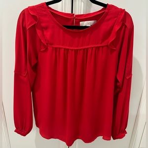 LOFT red long sleeve top